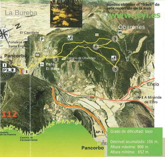 Mapa Sendero PRC-BU 89. Sendero de Pancorbo