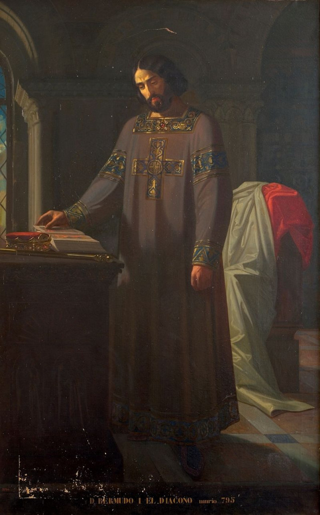 Bermudo I, el Diácono. Pintura de Isidoro Lozano (1852) en el Museo del Prado