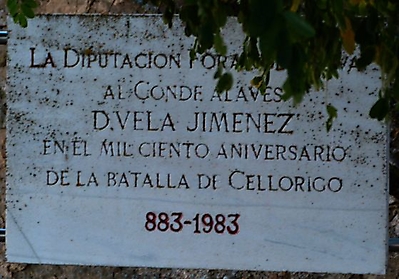 Placa conmemorativa batalla de Cellorigo del 883