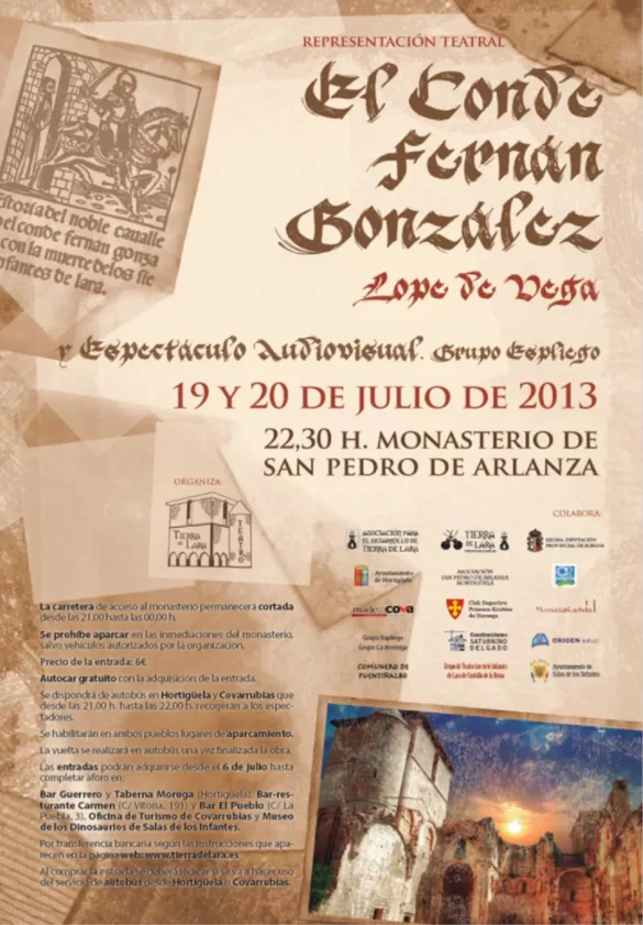 Representación teatral Poema Fernán González en San Pedro de Arlanza 2013