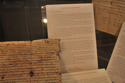 Documento cidiano en la exposición sobre el origen del español