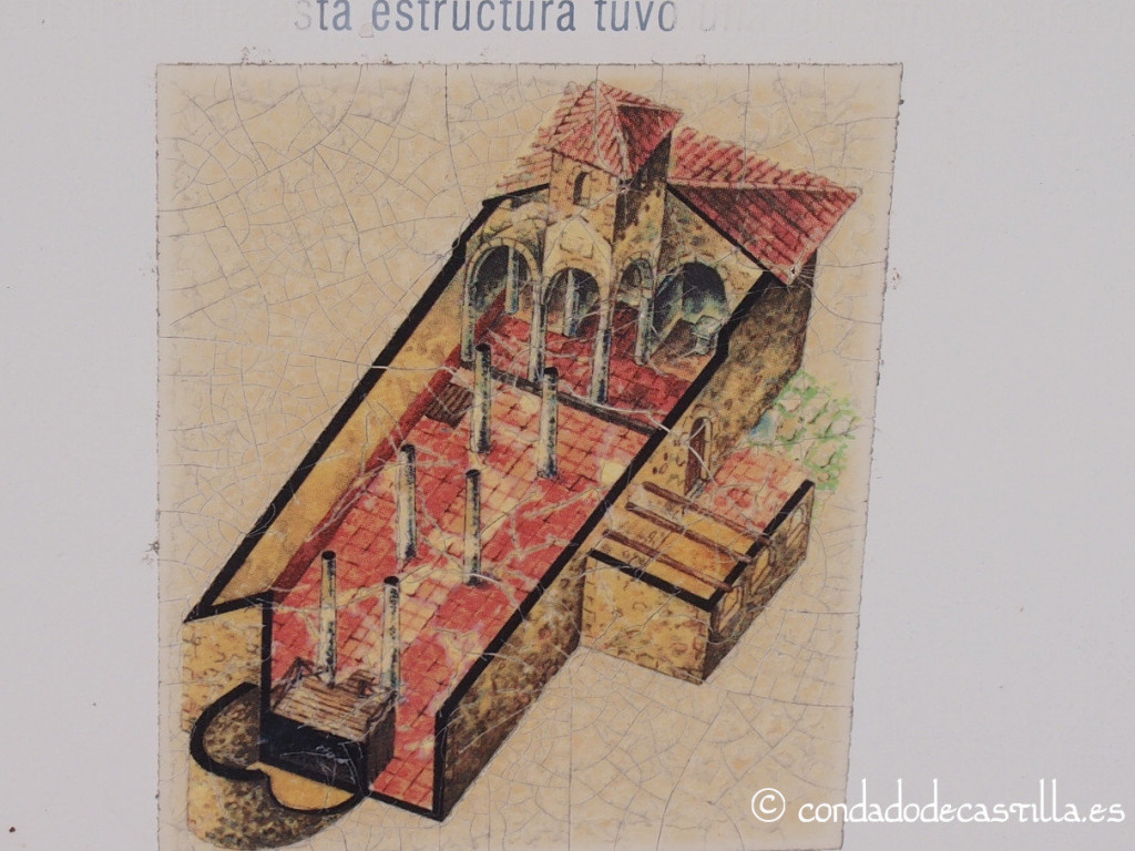 Reconstrucción ideal del interior de Santa María de Mijangos