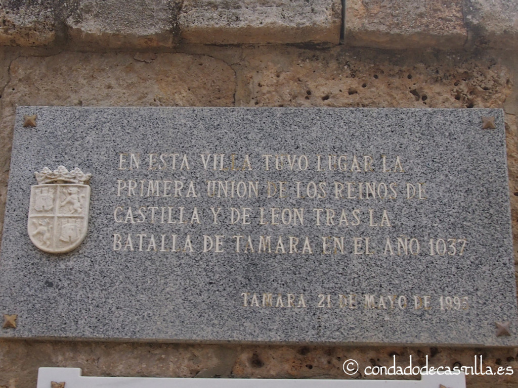 Placa conmemorativa de la Batalla de Tamara