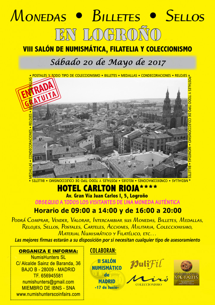 Salón VIII de numismática, filatelia y coleccionismo Logroño 2017
