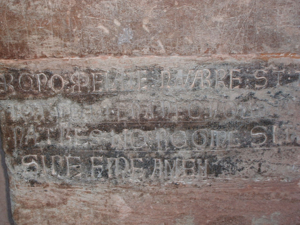 Inscripción del sepulcro de la reina Toda en San Millán de la Cogolla