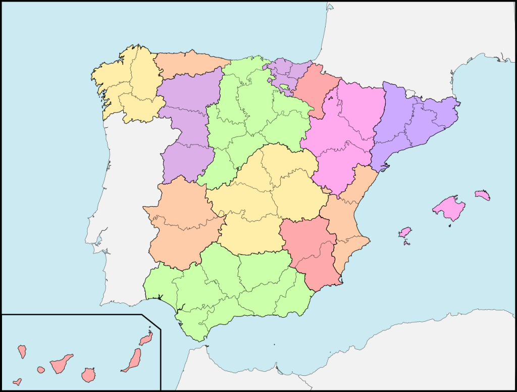 División en regiones en 1833