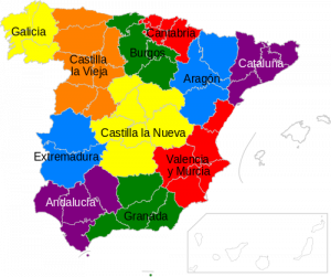 Mapa proyecto organización España 1847