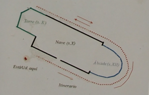 Plano de la iglesia de San Martín de Fuentidueña