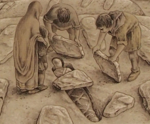 Recreación de un enterramiento altomedieval