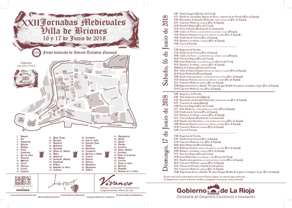 Programa Briones Medieval 2018