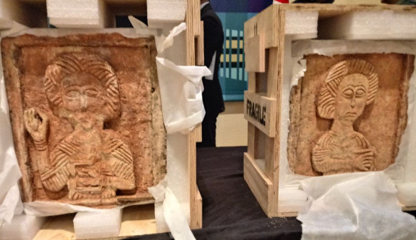 Relieves recuperados de Quintanillas de las Viñas en el Museo de Burgos