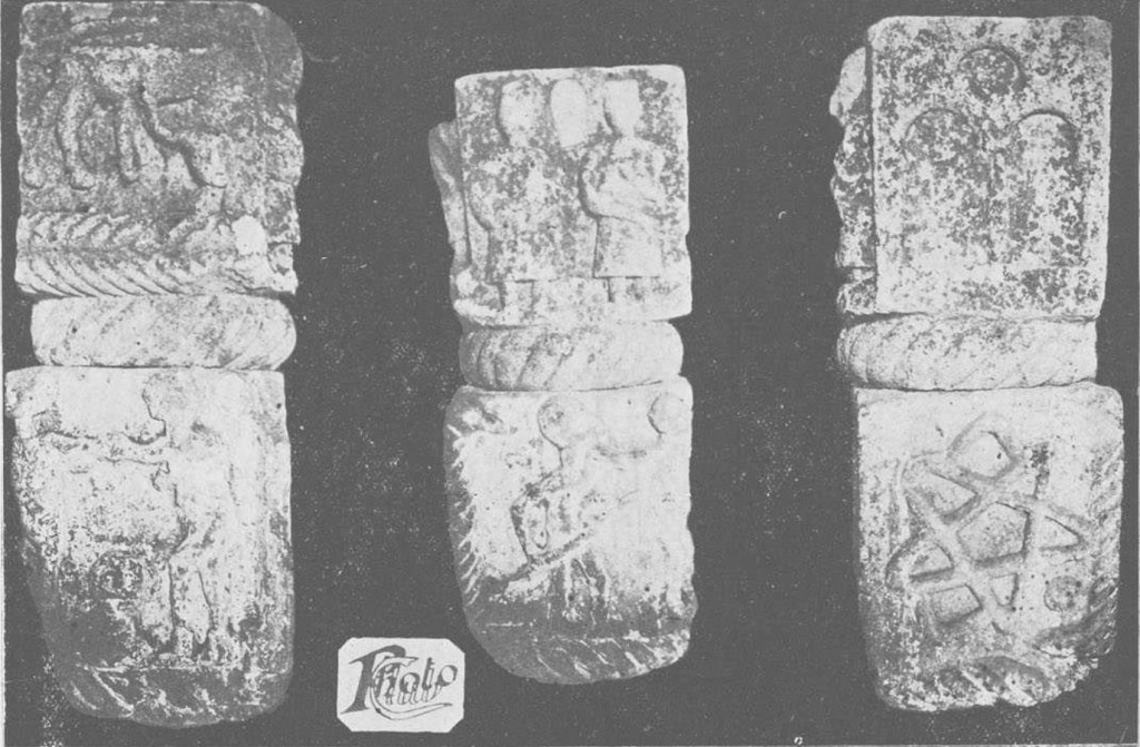 Capiteles prerrománicos hallados en la década de 1920 en San Pedro de Tejada