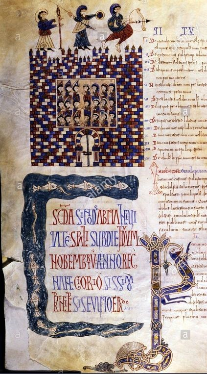 Concilio de Sevilla II. Códice Emilianense, detalle del f. 205