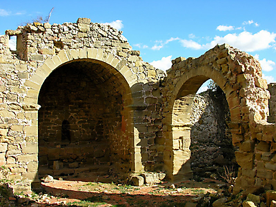 Interior de la ermita de Santa María de Barrio en Cellorigo
