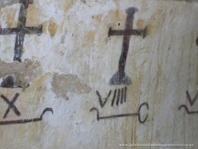 Pinturas del interior de la ermita de Sebrango