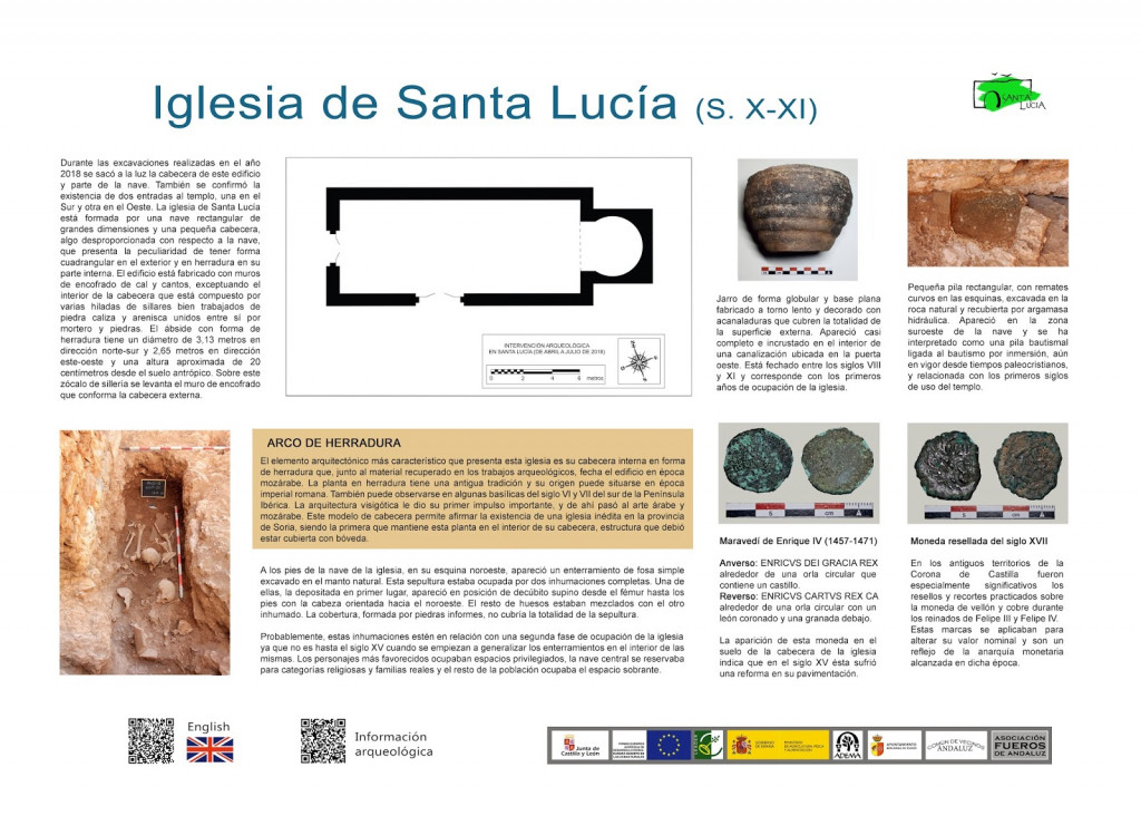 Cartel explicativo de Santa Lucía de Andaluz