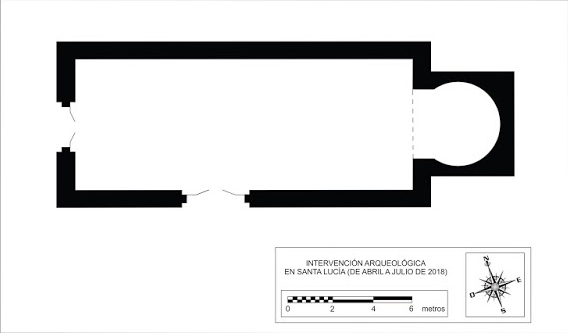 Plano de la ermita de Santa Lucía de Andaluz