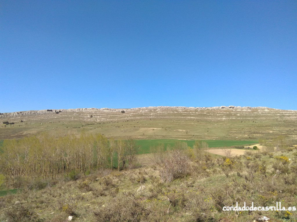 Vista desde Ubierna del alto donde se encuentra el castro de La Polera