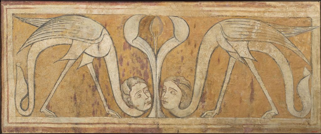 Sirenas pájaro de San Pedro de Arlanza. Galería de arte románico del MNAC de Barcelona