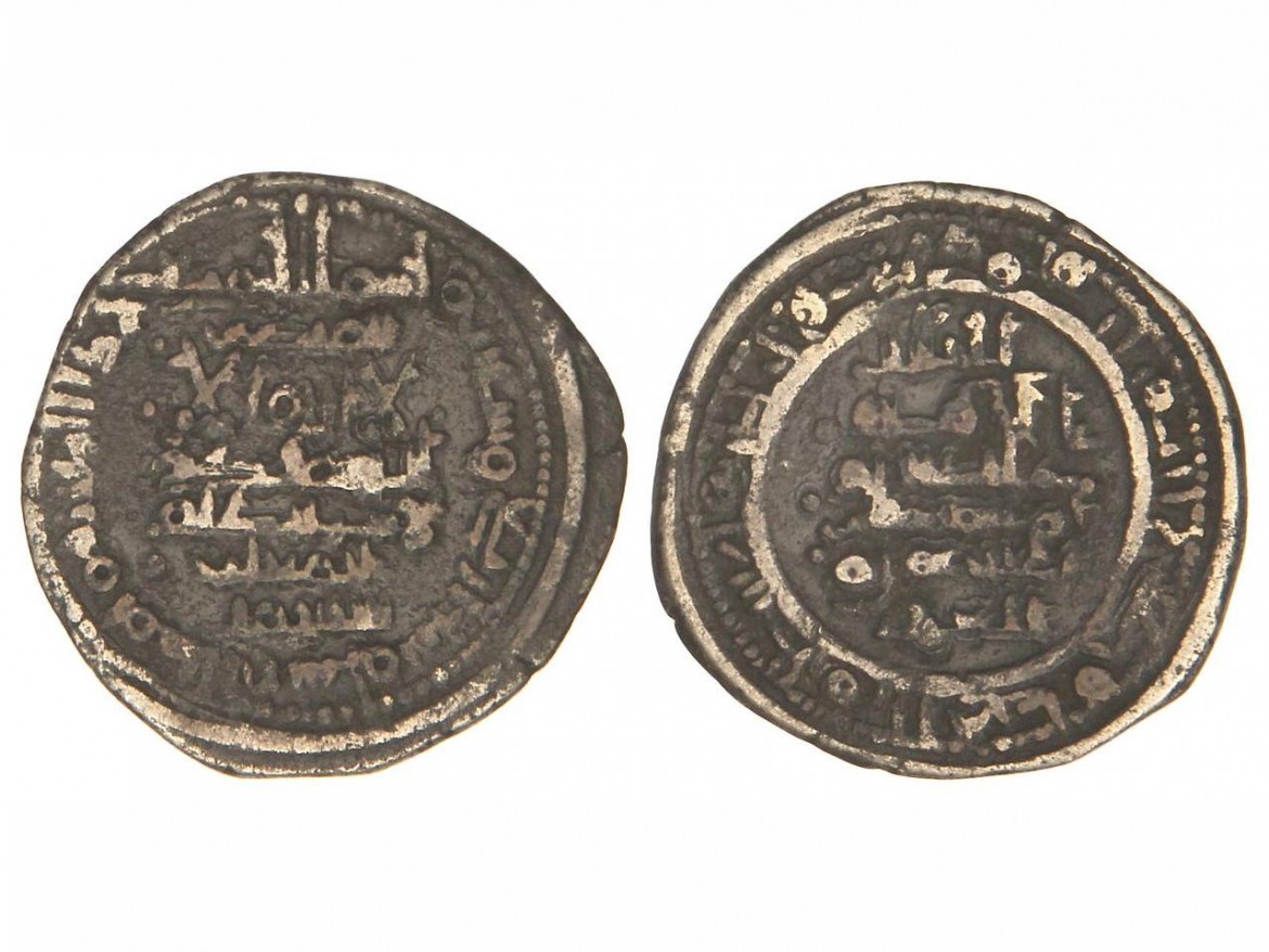 Dirham del 464H acuñado en Ceuta (Madinat Sabta) por Saqqut.