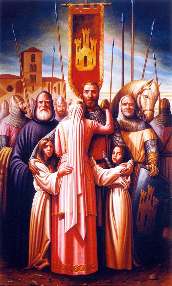 La Despedida del Cid en San Pedro Cardeña de Cándido Pérez Palma - Monasterio de San Pedro de Cardeña