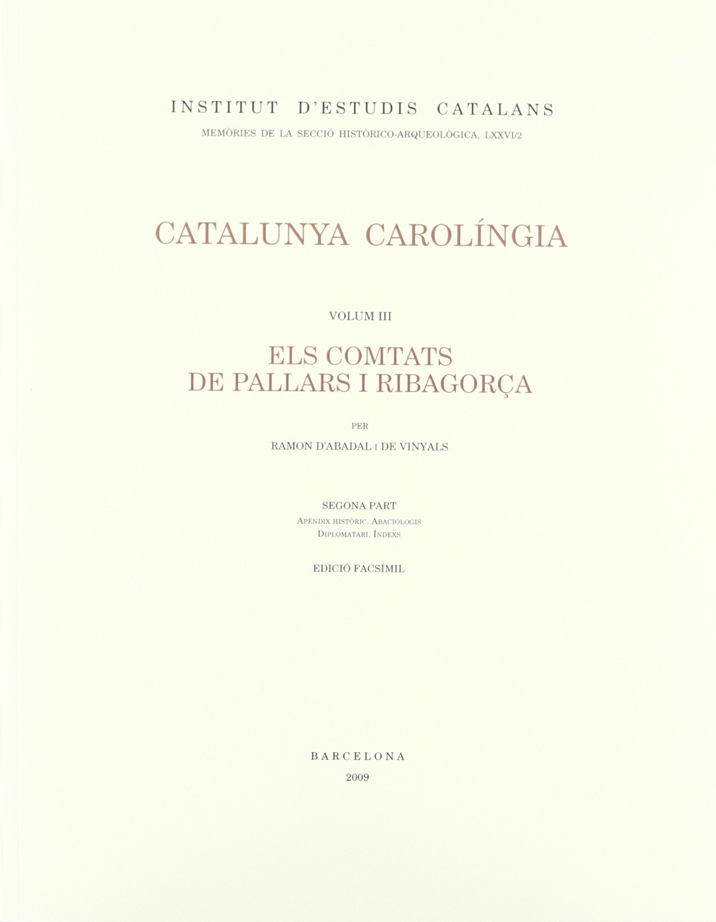 Els comtats de Pallars i Ribagorça. Segona Part Book Cover