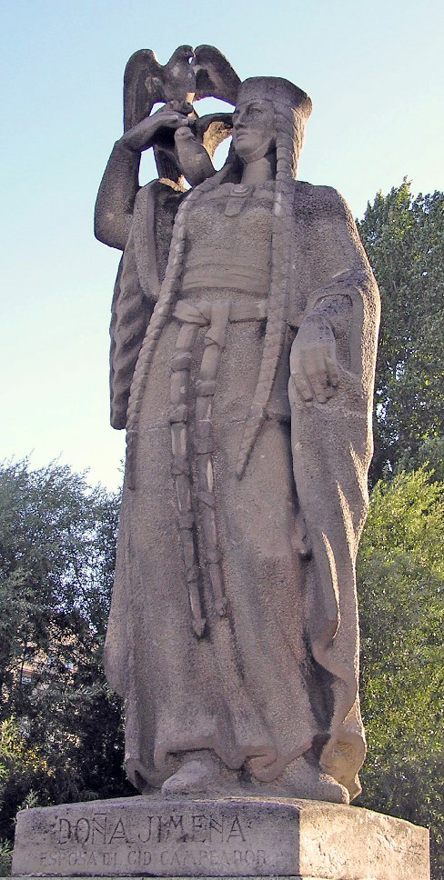 Doña Jimena en el puente San Pablo de Burgos
