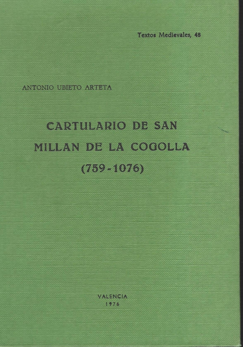 Cartulario de San Millán de la Cogolla, (759-1076) Book Cover
