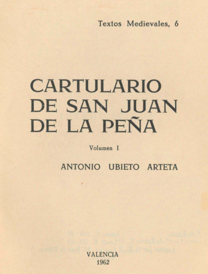 Cartulario de San Juan de la Peña I Book Cover
