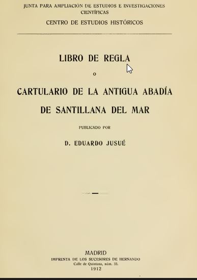 Libro de Regla o Cartulario de la antigua abadía de Santillana del Mar Book Cover