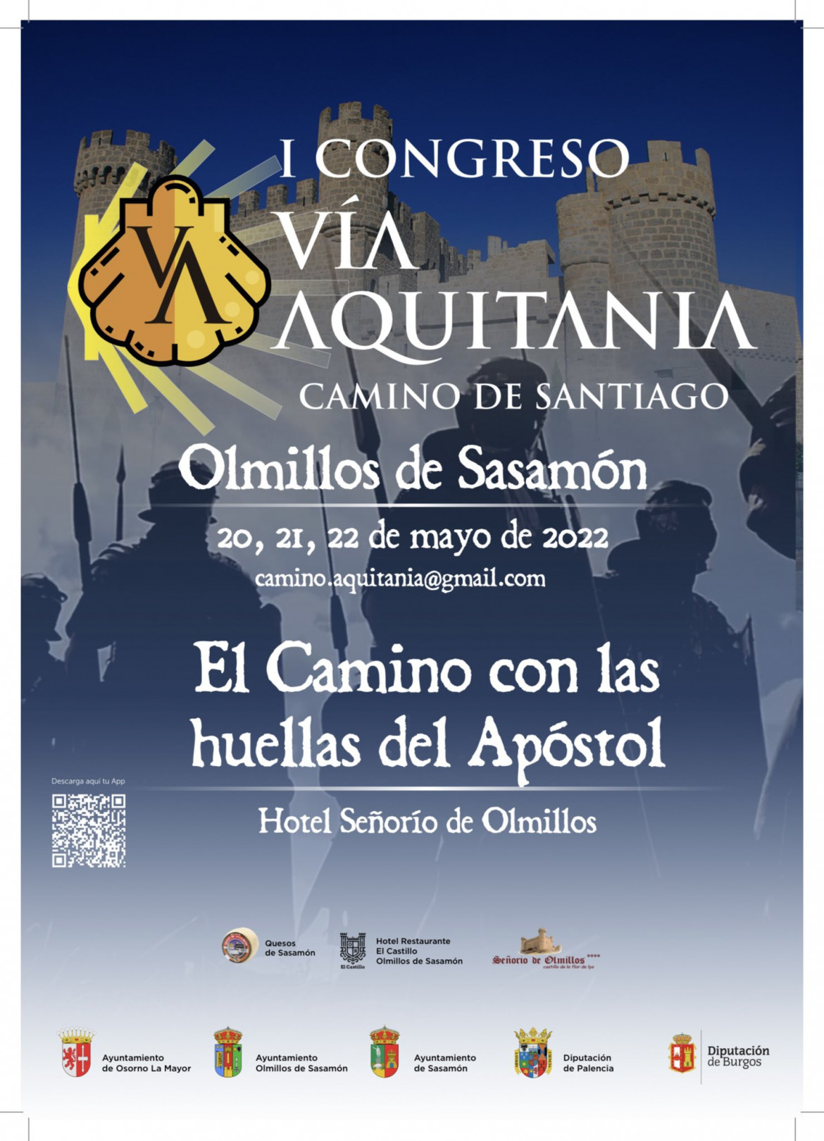 Cartel I Congreso Vía Aquitana - Camino de Santiago
