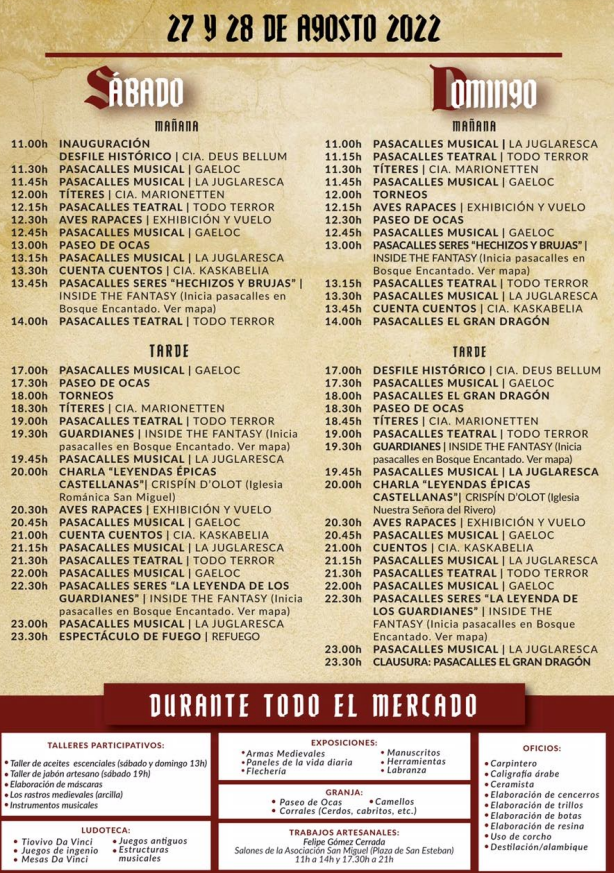 Programa del Mercado medieval de San Esteban 2022