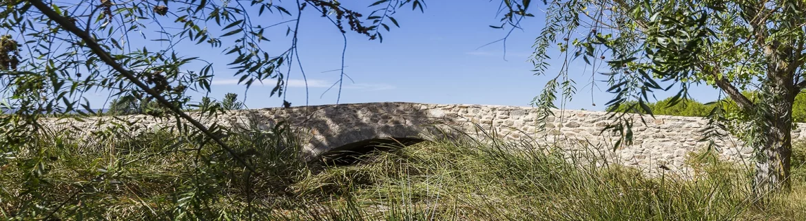 Puente de Villaverde, llamado Puente Romano, en Villaminaya (Toledo) sobre el arroyo Guadalacete o Guazalete