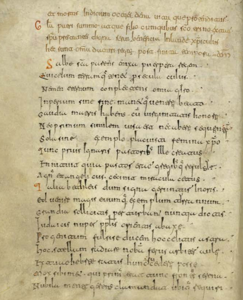 BN ms 10029, fol143v. Himno a Santiago de Recesvindo de Córdoba