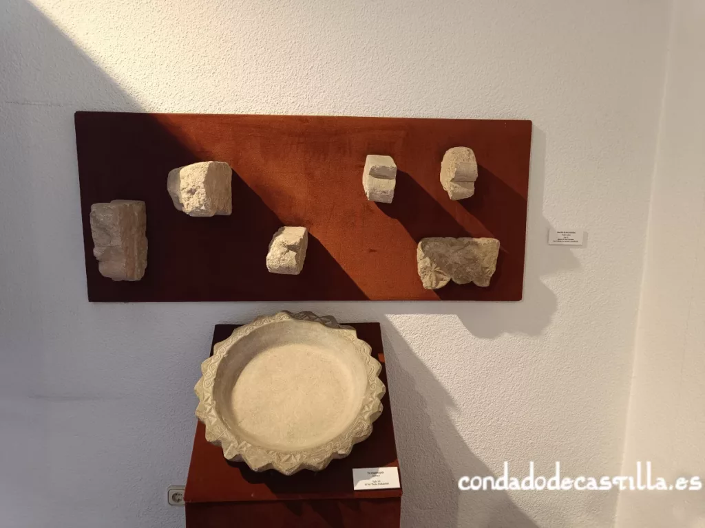 Restos de modillones de San Cebrián de Mazote conservados en el Museo de Valladolid.