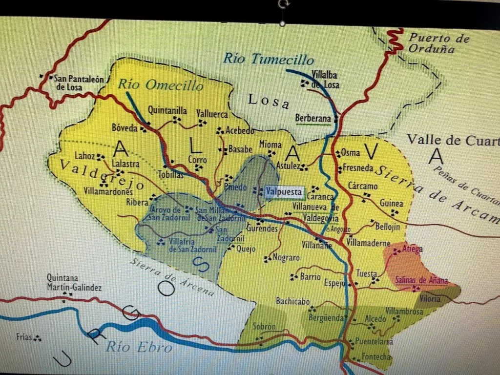 Mapa del valle de Valdegovía