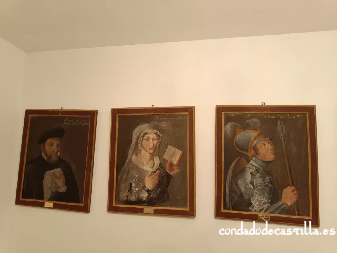Retratos de Gonzalo Gustios, doña Sancha y el infante Gonzalo González en el ayuntamiento de Lara