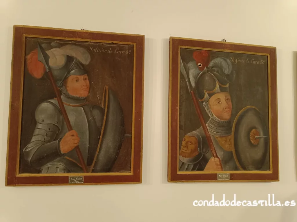 Fernán González y Suero González, otros dos de los infantes de Lara. Retratos anónimos del Ayuntamiento de Lara.