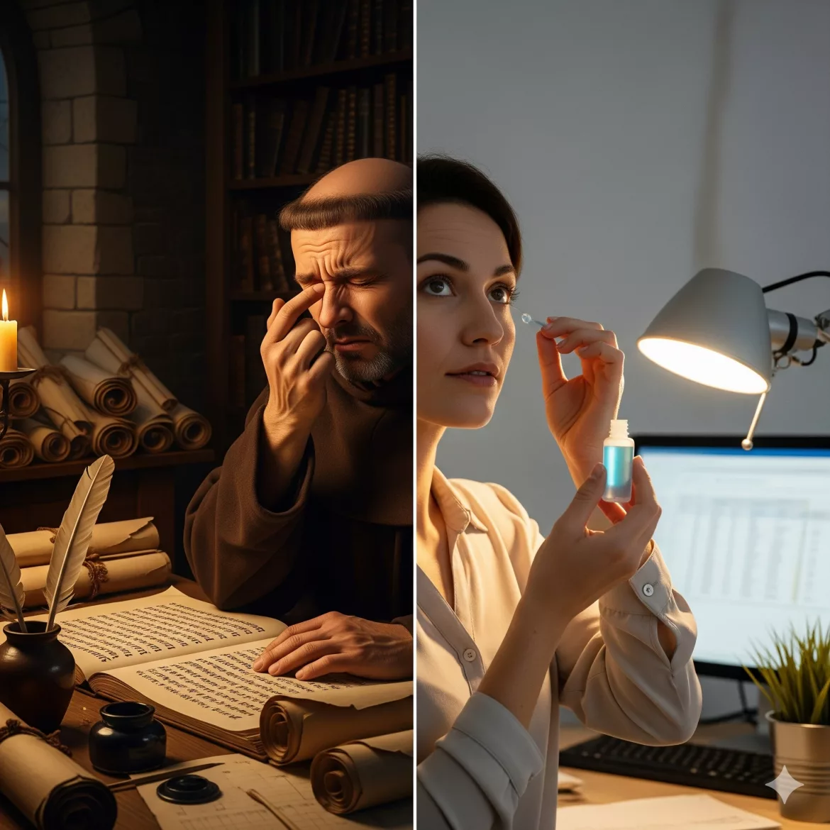 Lágrimas en la corte: De los remedios medievales a las lágrimas artificiales de hoy