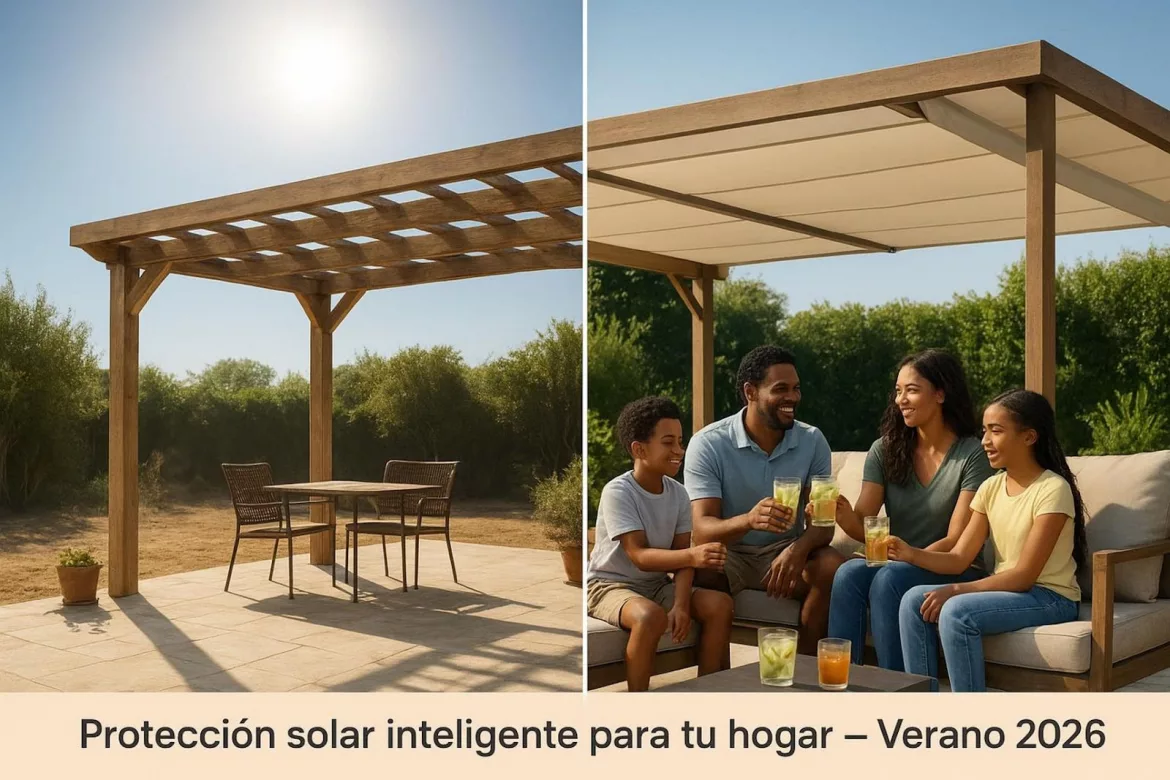 Calor exterior gestionado mediante la instalación de toldos para pérgolas